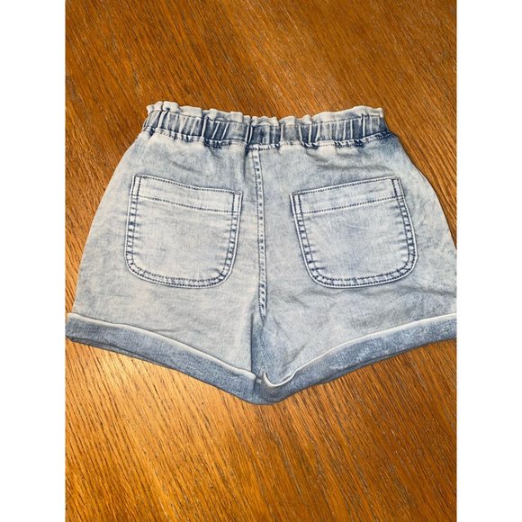 Acid Wash Denim Shorts-8 - Picture 2 of 2